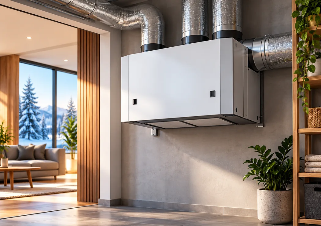 Sistem de ventilație cu tubulatură pentru recuperare de căldură